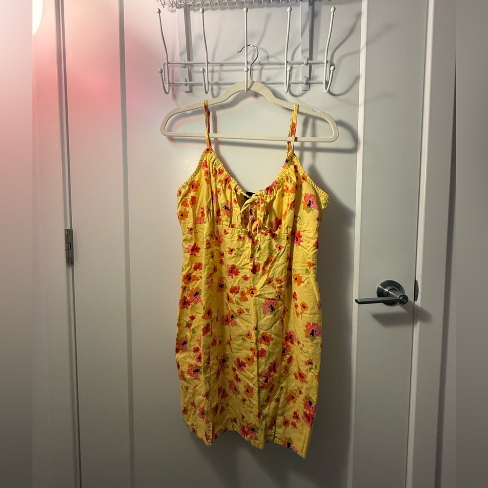 Wild Fable Yellow Floral Mini Dress